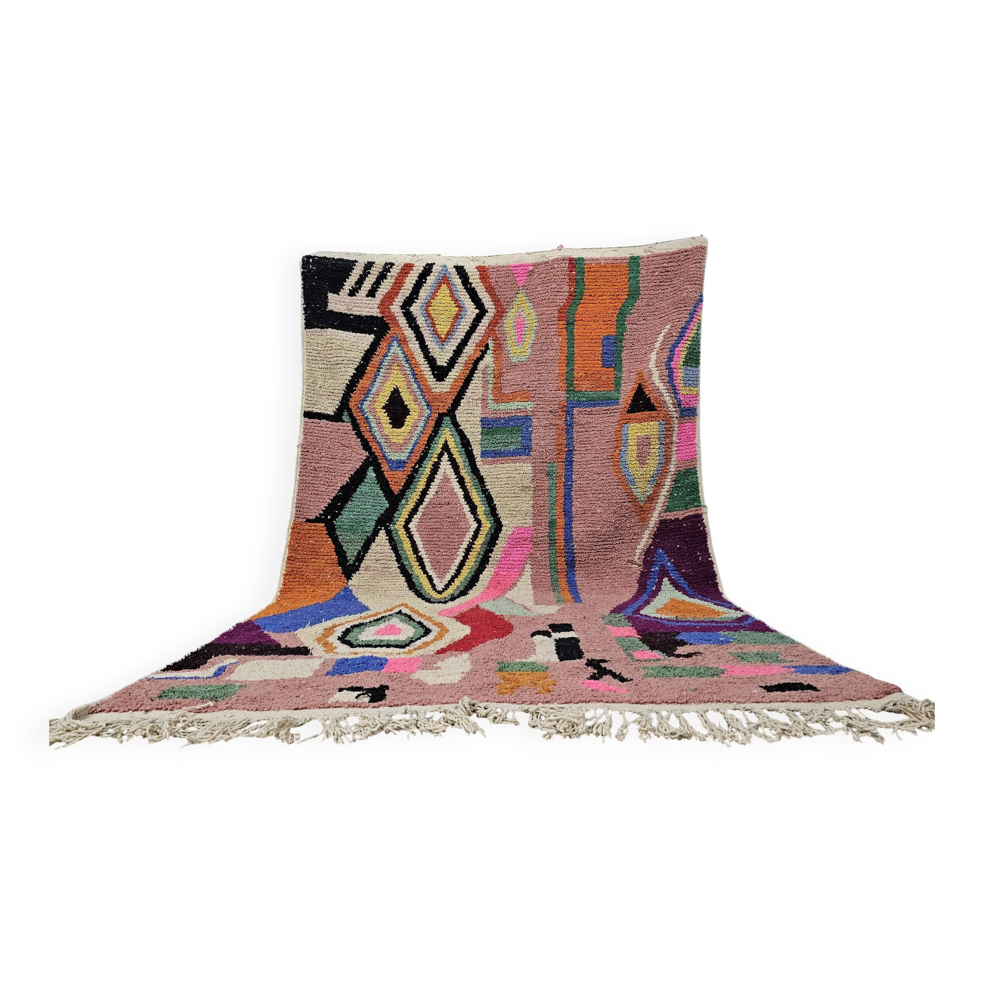 Moroccan rug in natural wool 3 x 2 m