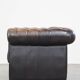 Fauteuil chesterfield anglais en cuir de mouton