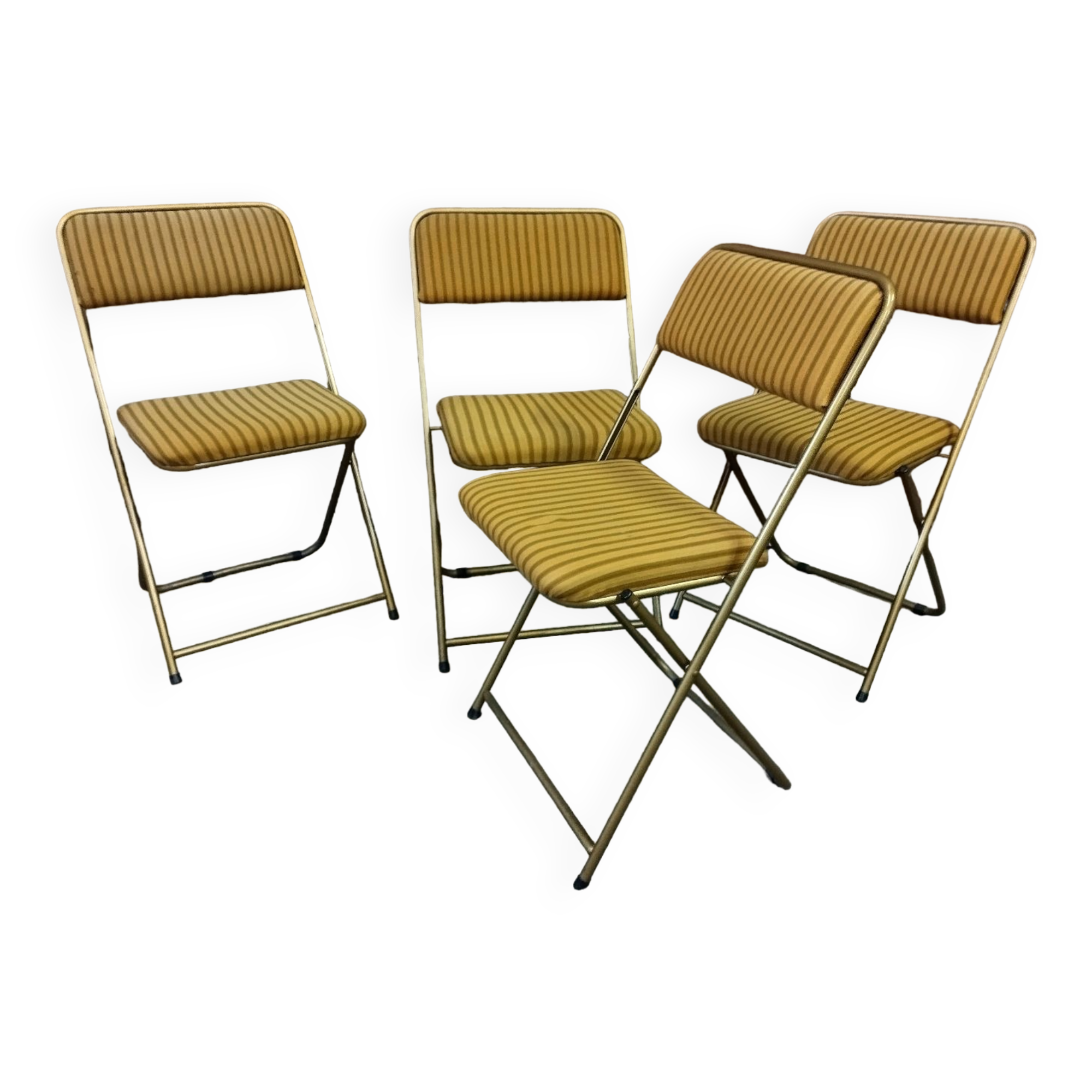 Set of 4 vintage Lafuma folding chairs