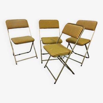 Set de 4 chaises pliantes vintage Lafuma