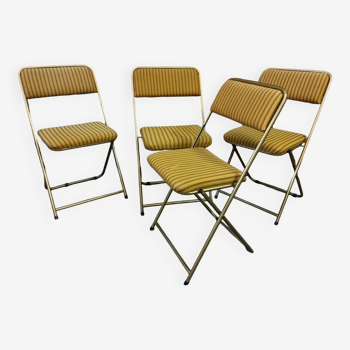 Set of 4 vintage Lafuma folding chairs