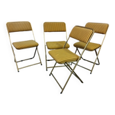 Set of 4 vintage Lafuma folding chairs