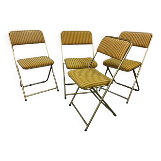 Set of 4 vintage Lafuma folding chairs