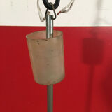 Vintage chandelier glass ball Biot chrome metal "etag"