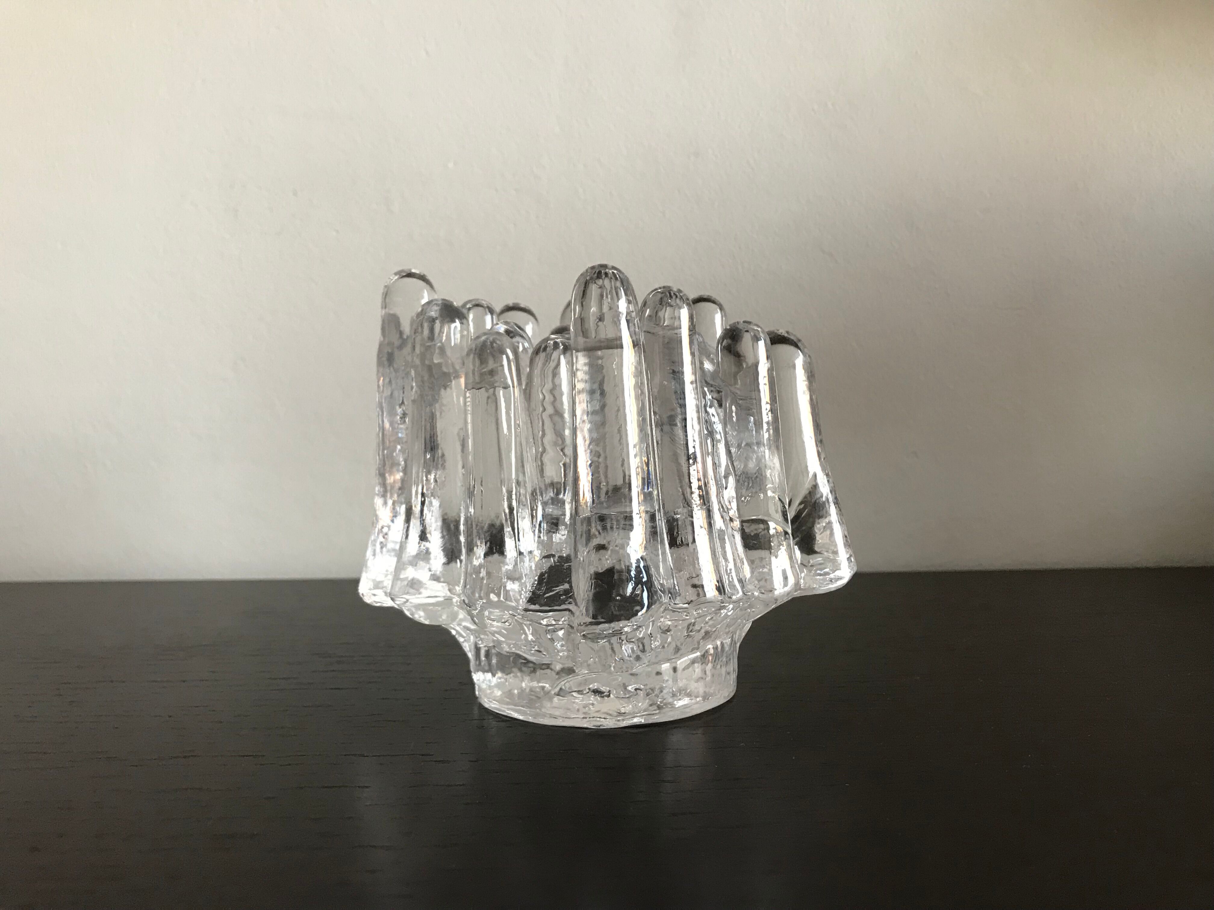 Kosta Boda's Scandinavian vintage glass candlestick
