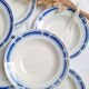 Assiettes creuses / Assiettes à salades Art Déco Badonviller bleu