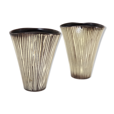 Paire de vases 1950 vintage