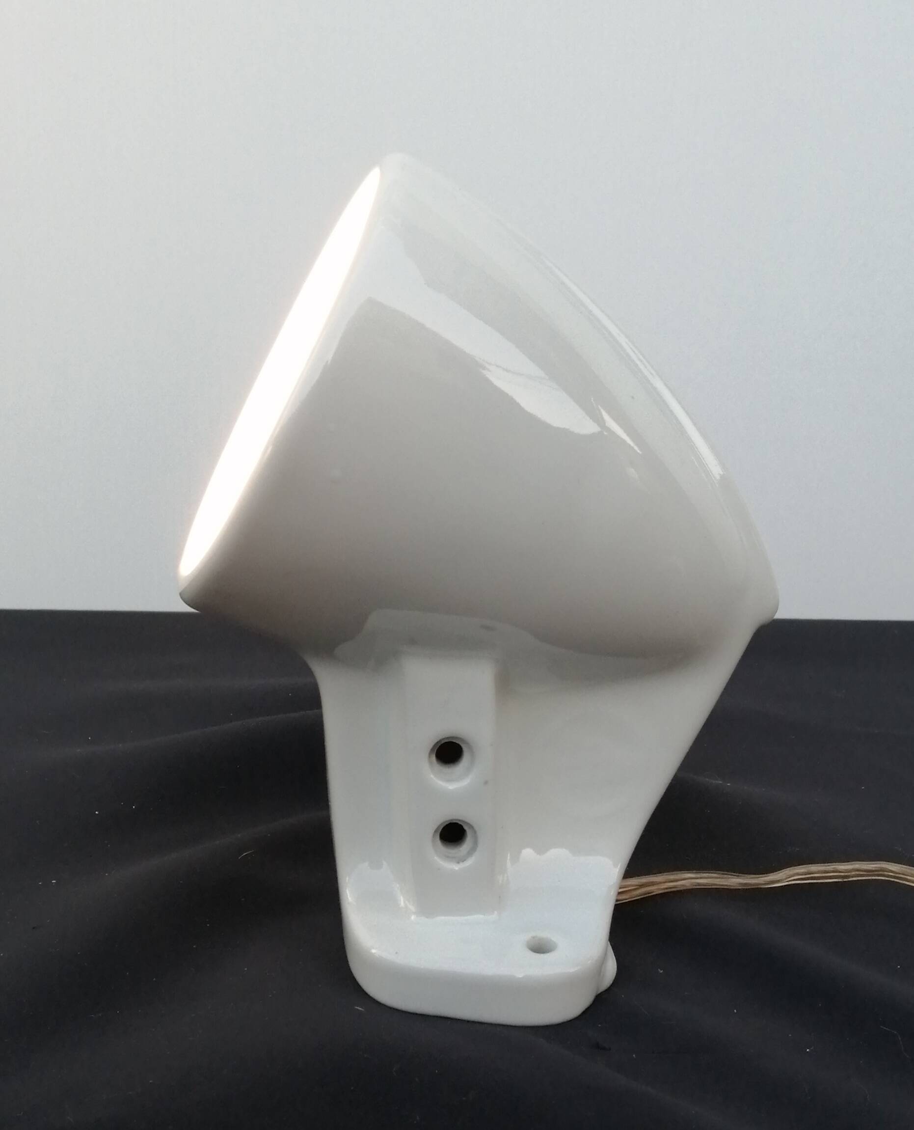 Porcelain wall lamp made in Spain vintage 1930