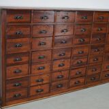 Antique French Pine Apothecary Cabinet, Early 20th Century