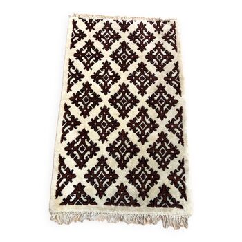 Tapis beige motifs ethniques - 157 x 91 cm