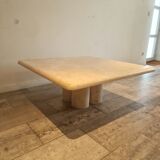 Square Travertine Coffee Table by Mario Bellini for Cassina