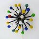 Applique vintage Pistillino en plastique argenté par studio Tetrarch pour Valenti, Italie