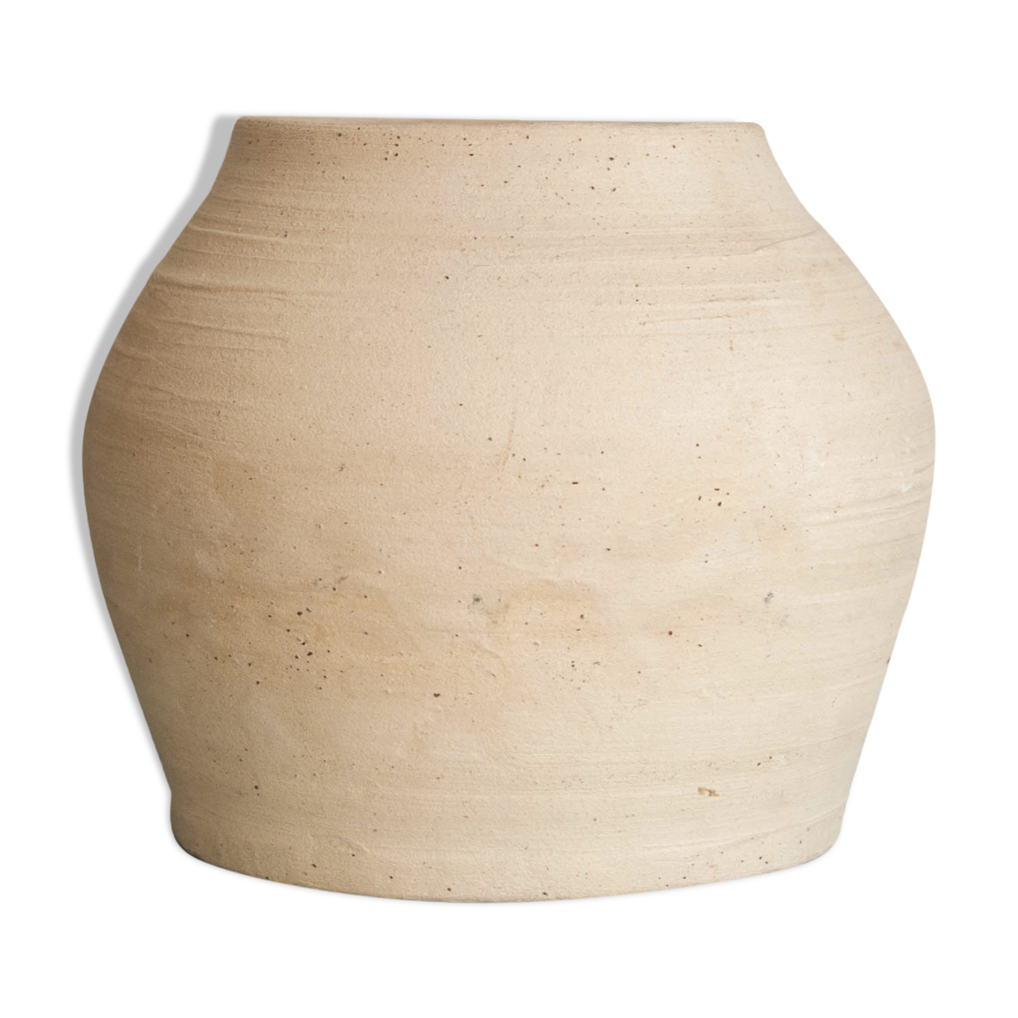 Beige terracotta vase