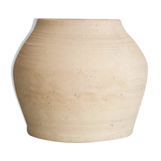 Beige terracotta vase