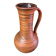 Old brown & orange ceramic pitcher vase w. germany vintage #a470