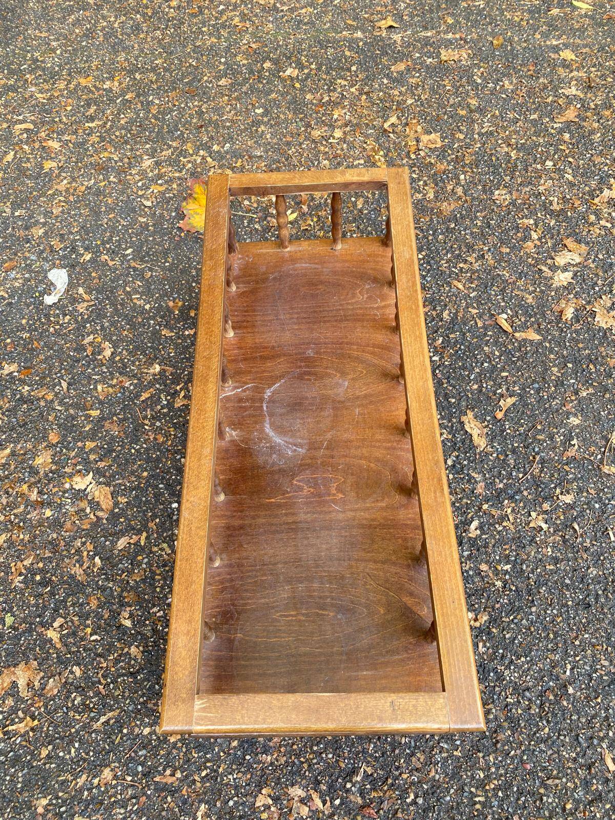 1970s carved solid wood planter