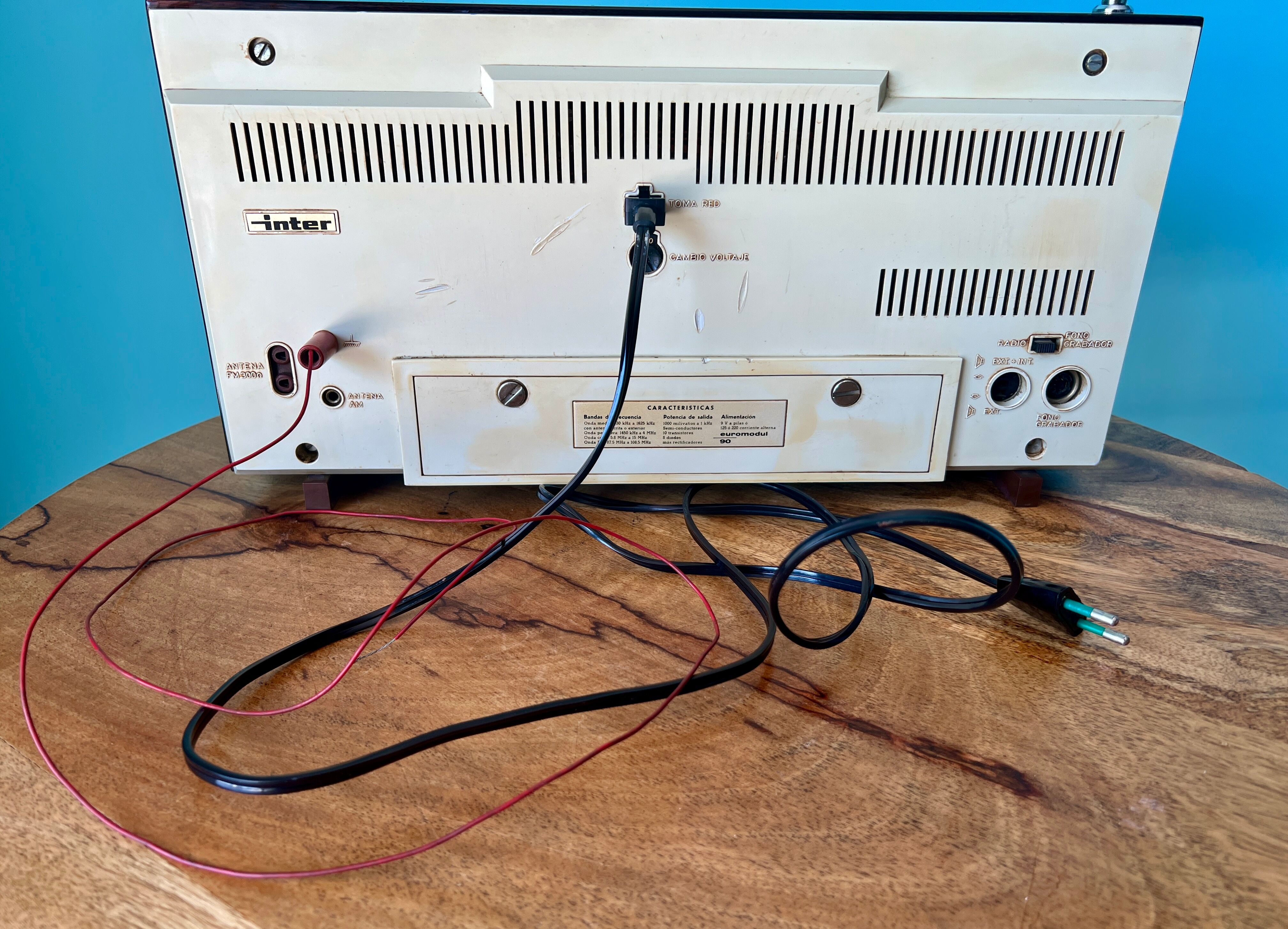 Transistor radio from the 70s, inter brand, for mid century modern apartment decoration