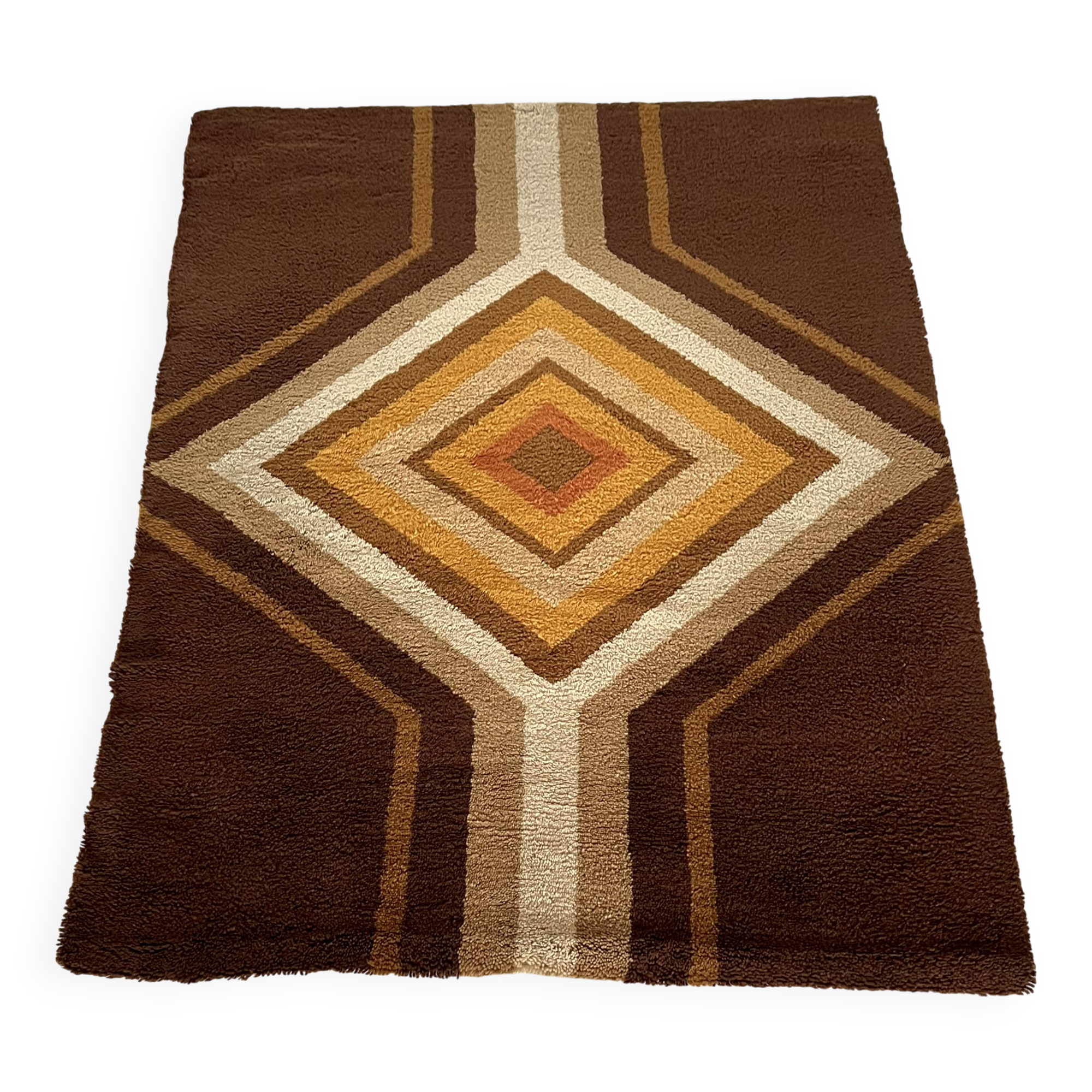 Wool rug series Grafik 100 by S. Doege, Germany 70s