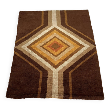 Tapis en laine série Grafik 100 par S. Doege, Allemagne 1970