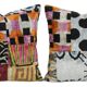 Set of 2 vintage ikat cushion covers 48x51 cm