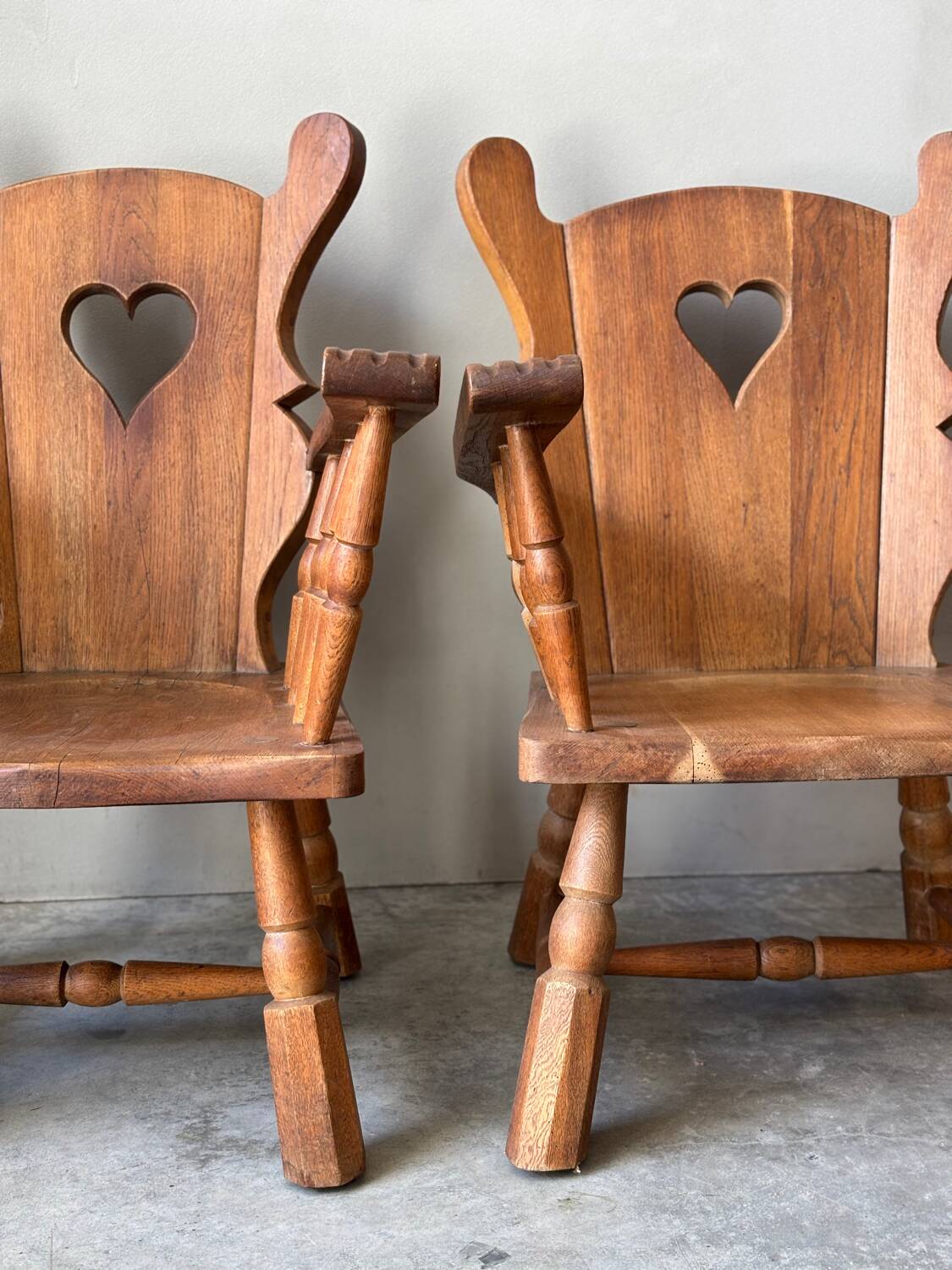 Brutalist armchair pair, 1950s
