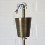 Vintage pendant lam rustic hanging mushroom chandelier wooden light 1970s