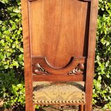 Antique carved walnut chair