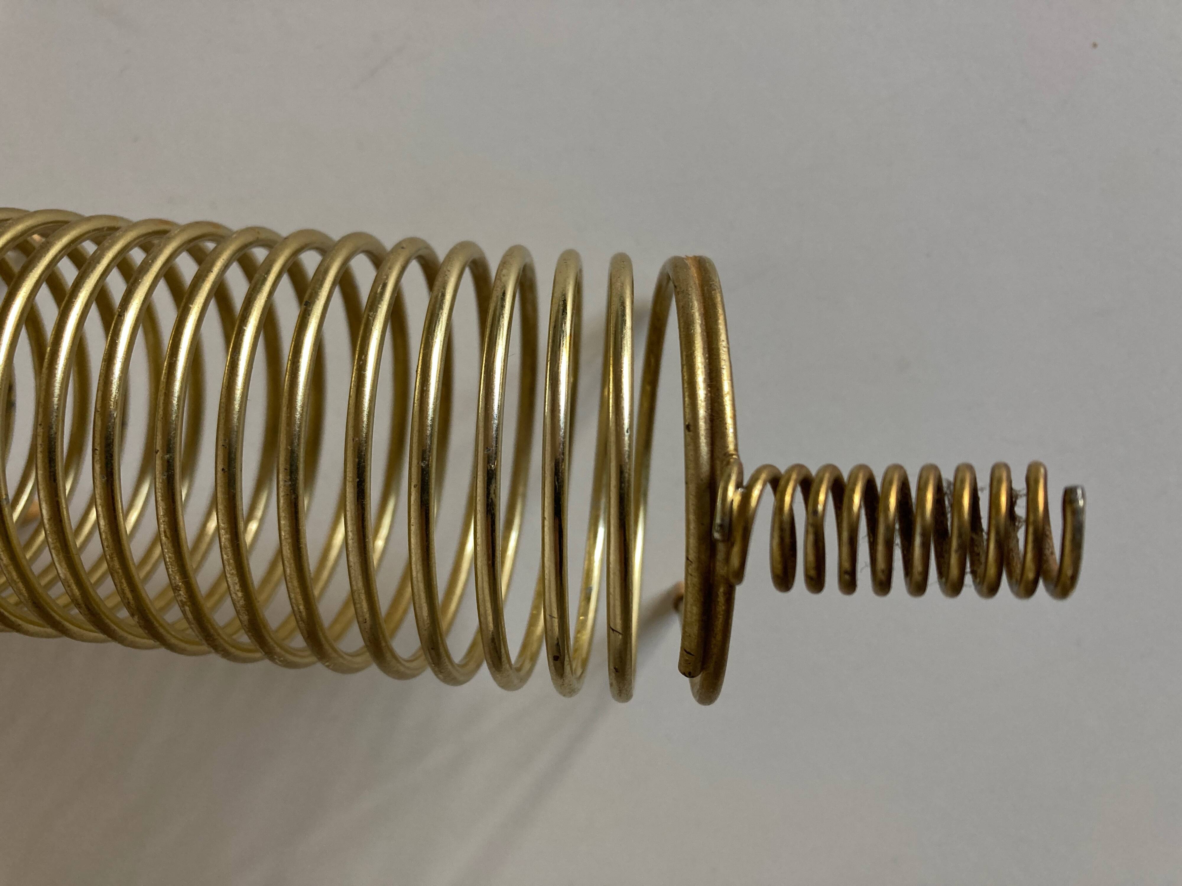 Dachshund dog desk letter holder in gold metal 1970