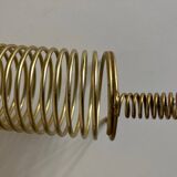 Dachshund dog desk letter holder in gold metal 1970