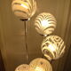 Lampadaire vintage 5 globes Mazzega en cascade