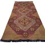 Vintage Turkish Kilim Rug , 226 x 100 cm