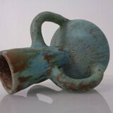 German studio ceramic handle vase by Lu & Gerd Grove, Lübeck, 1960s