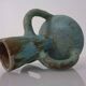 German studio ceramic handle vase by Lu & Gerd Grove, Lübeck, 1960s