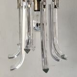Lustre en cristal design italien années 70