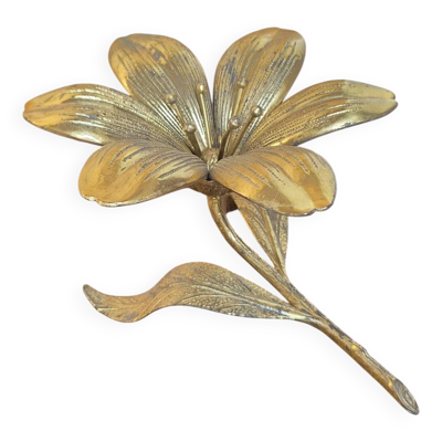 Vintage Cendrier fleur de lotus en laiton