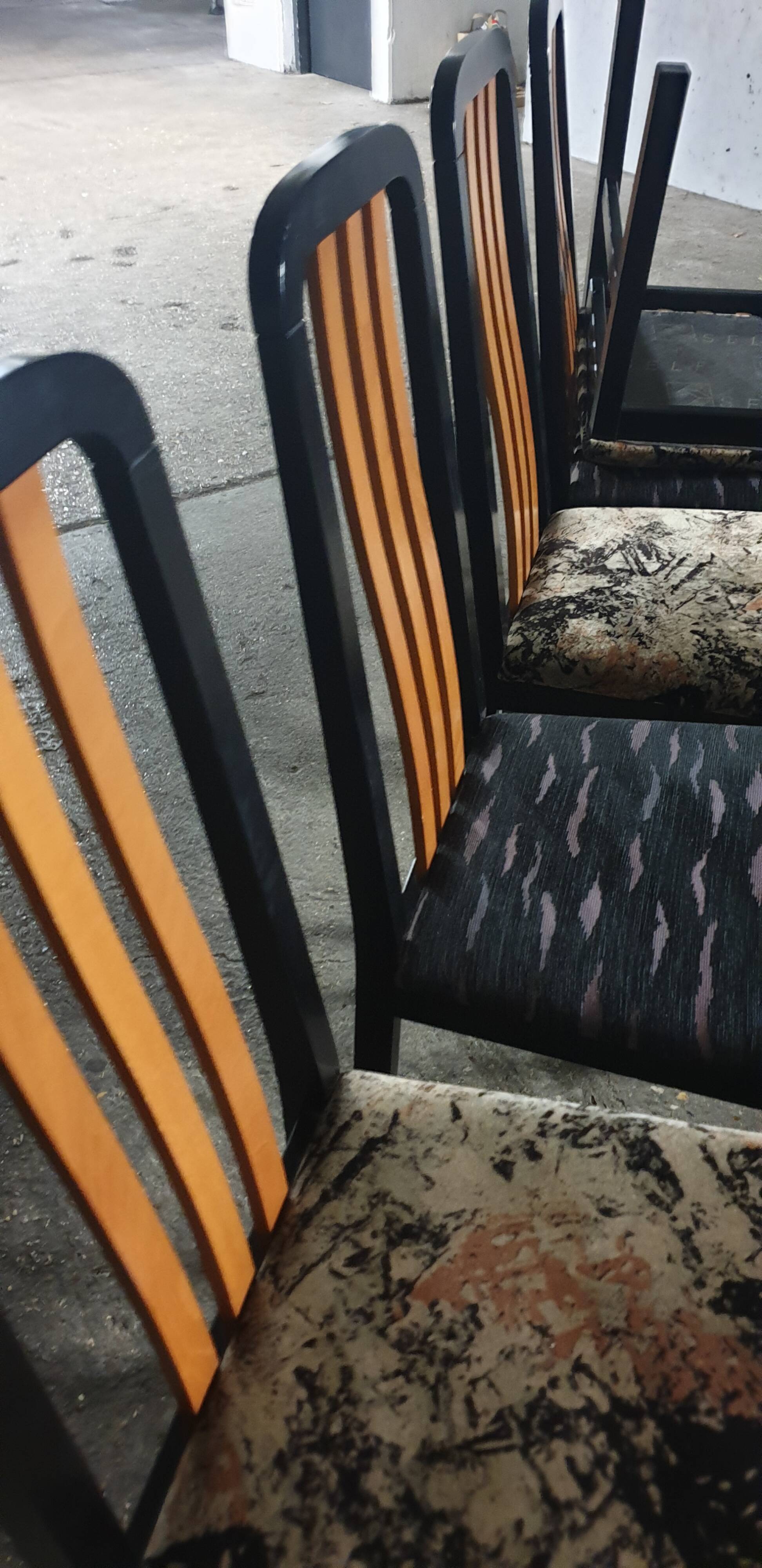 5 chairs design period 70/80