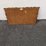 Antique turned wood mirror, handcrafted, country decor