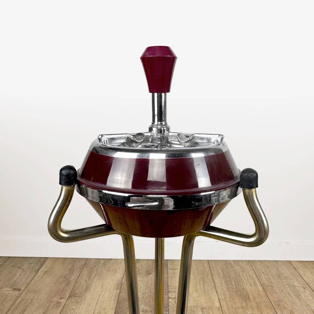 Cendrier sur pied graphique, milieu XXème