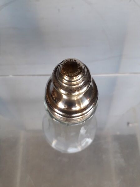 Sugar-washer - The perfect - glass and silver metal 1950