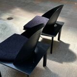 Pair of Patrice Bonneau designer chairs - Genexco Edition - 1980s