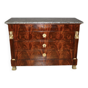 Return from Egypt chest of drawers in mahogany, early 19th century