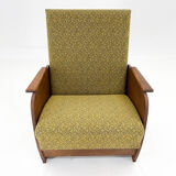 1960s armchair convertible to daybed, czechoslovakia