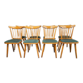 Set of 8 Baumann model bistro chairs with bars 1970