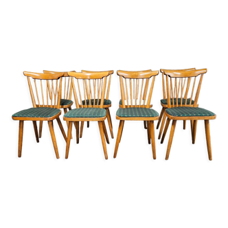 Set of 8 Baumann model bistro chairs with bars 1970