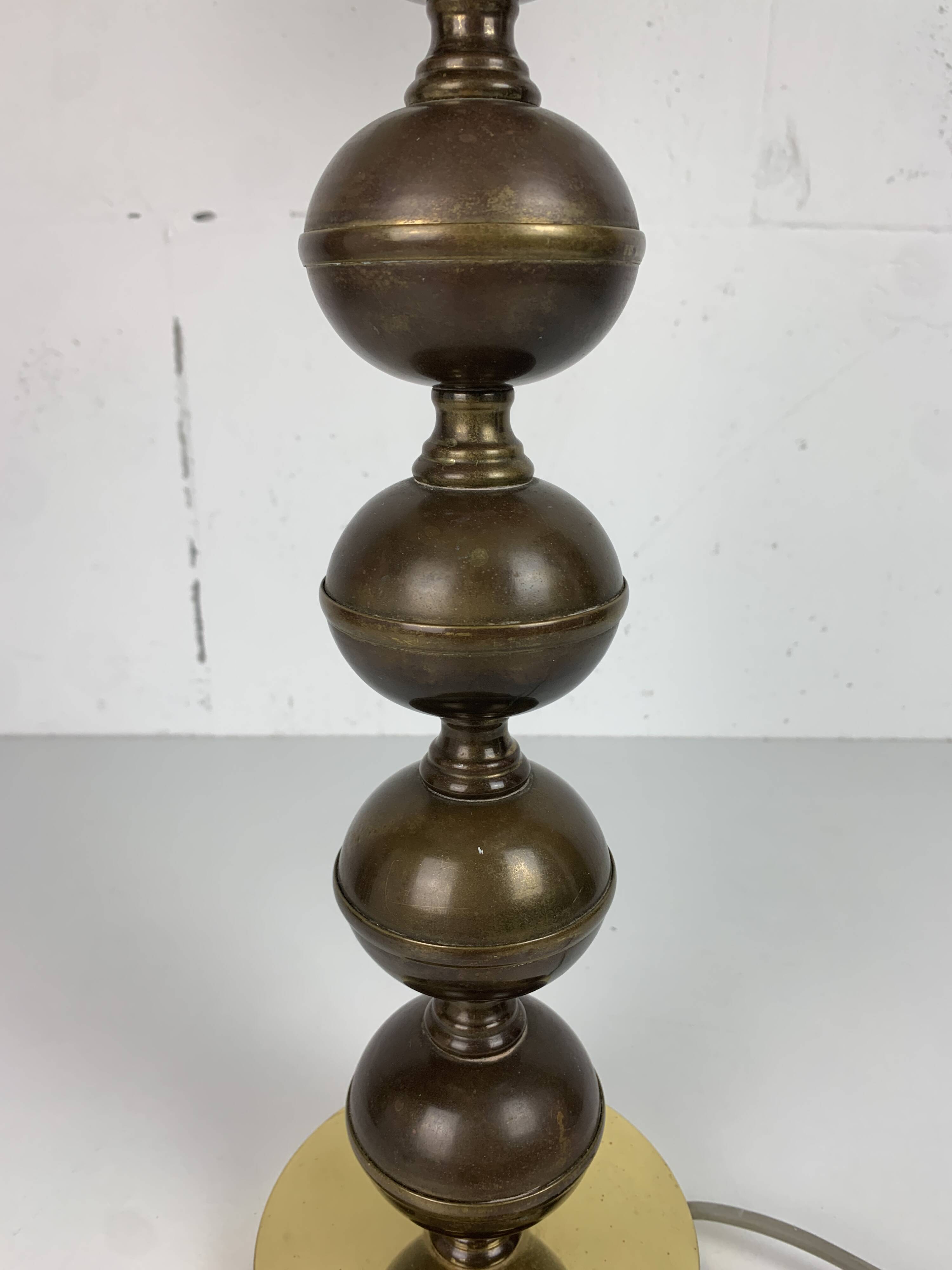 Midcentury Scandinavian brass cocoon mushroom lamp, Borens, Sweden 1960s