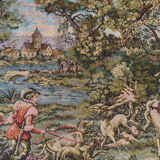 Grande tapisserie, scène de chasse à courre, XXe