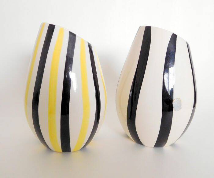 Pair of Vintage Vases • Jumbo • Gouda Holland • Earthenware • 1956