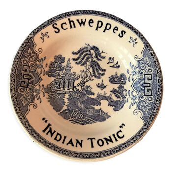 Coupelle publicitaire en céramique Schweppes Indian Tonic