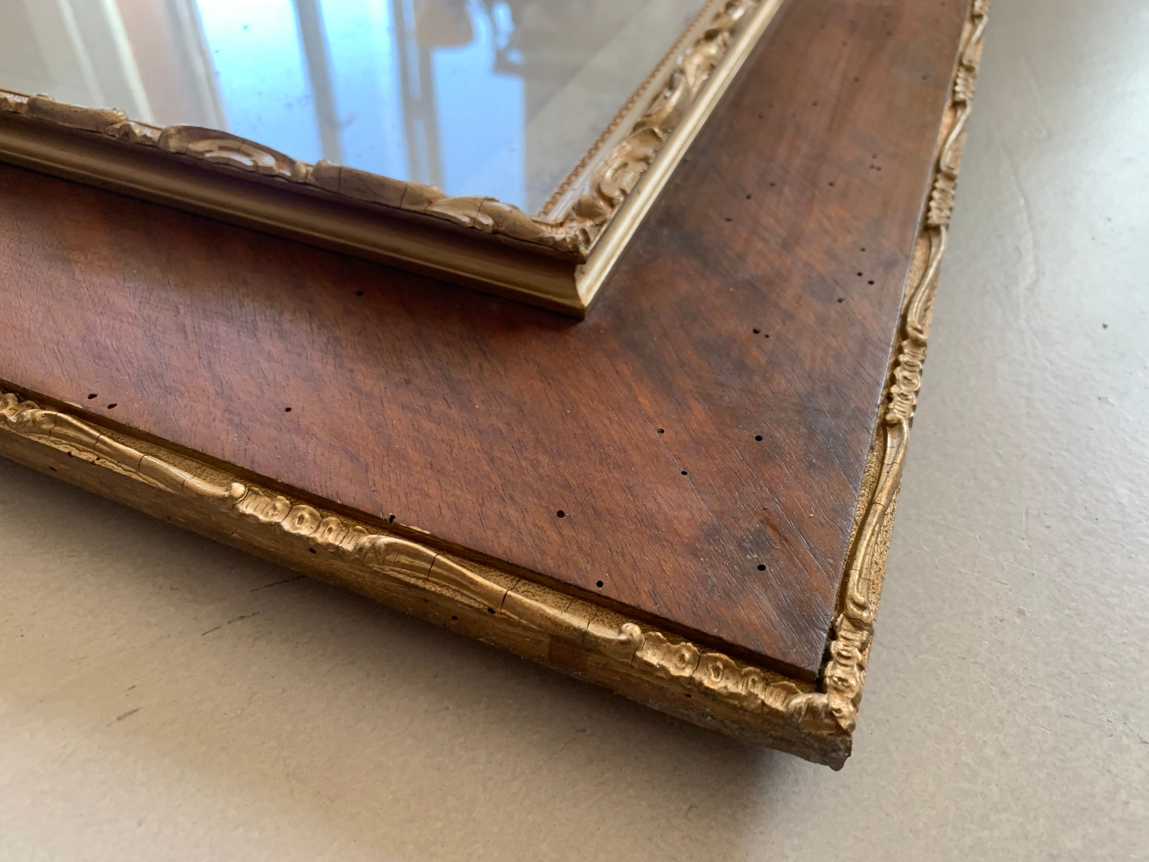 Large old wood and gilded frame