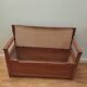 Vintage chest bench with backrest and armrests